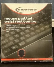 Innovera® Mouse Pad w/Gel Wrist Pad, Nonskid Base, 10-3/8 x 8-7/8, Black picture