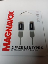 Magnavox 2 Pack MC4010 USB Type C To Micro USB 2.0 Adapter New picture