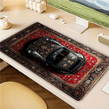 1pc Vintage Red Carpet Luxury Non-Woven Fabric Keyboard And Mouse Pad for Offi picture