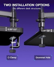 ARES WING SINGLE MONITOR MOUNT - ULTRAWIDE MONITOR ARM FOR 40 34 32 27 -  BLACK picture