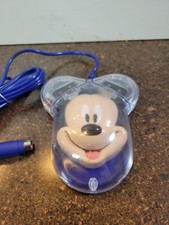 Vintage Disney Mickey Mouse Wired PS2 Computer Mouse Model 0175 - Blue picture