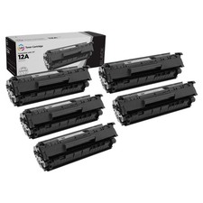 LD 5PK Comp Black Laser Toner Cartridge for HP 12A Q2612A LaserJet 3055 M1319 picture