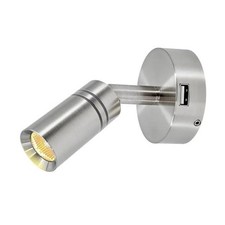 12V Interior LED RV Reading Lamp with 5V USB Port - Built-in Touch Switch, picture