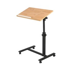 Overbed Bedside Desk Mobile Rolling Laptop Stand Tilting Overbed Table with W... picture