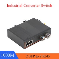 Gigabit SFP Industrial Transceiver 2 SFP to 2 RJ45 10M-1000M Fiber Optic Switch picture