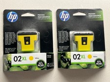 2 Genuine HP 02 XL Yellow Ink Sealed C8732WN Option 140 Expired 4/15 picture