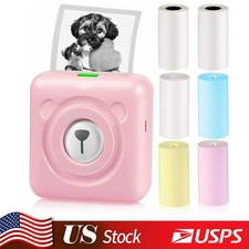 Mini Pocket Printer Wireless Thermal Photo Printer Labels Android iPhone w/Paper picture