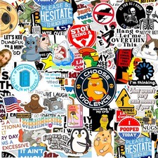 150Pcs Funny Stickers for (Dirty) Meme Water Bottles Pack 2-3 inches, Multi picture