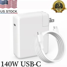 140W Laptop USB-C Power Adapter for Macbook M1 M2 A2452 with Bonus Cable US picture