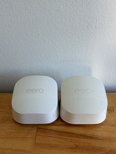 eero 6+ Plus Dual-Band Mesh Wi-Fi 6 Router Model R010001 White Lot Of 2 Untested picture