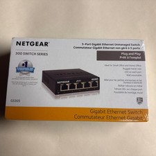 NETGEAR 5-Port Gigabit Ethernet Unmanaged Switch [GS305-300PAS] New/Unopened picture