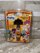 NEW Emtec Kooky USB Flash Drive 2.0 2GB Wave 3 Wally #228 Keychain Clip Orange picture