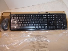 Amazon Basics Wired Keyboard and Mouse Combo Black New in Box picture