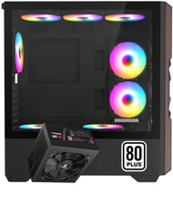 Iceberg Gaming PC Case Wood Vector seven aRGB fans Full Tower EATX With 650W PSU picture