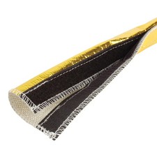 Design Engineering Heat Shroud Gold 1/2-1-1/4in ID x 3ft High-Temp Sleeving picture
