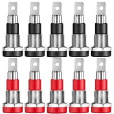 10 Pcs 4mm Female Banana Plug Connectors, Copper Jack Sockets Mount... picture