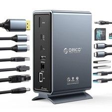 ORICO Thunderbolt 3 Docking Station 15-in-1 40Gbps. Single 8K 30hz Dual, 4K 60Hz picture
