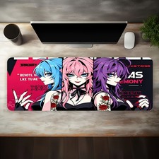 1pc Large Size Esports Gaming Mouse Pad, 3-Color Long Hair Rose Tattoo Girl Tr picture