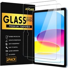 AVOAR 2 Pack Screen Protector for iPad 11th A16 2025 & 10th Generation BLACK  picture