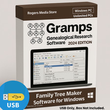 Gramps Family Tree Maker and Genealogy Software Family History Ancestry USB picture