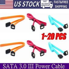 SATAIII Cable 6Gbps 90Degree Right Angle Locking Latch 18 Inches for HDD SSD LOT picture