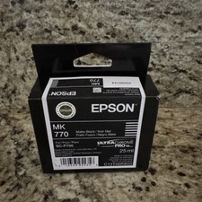 2025 GENUINE EPSON 770 MATTE BLACK T46R8 INK T770 SURECOLOR SC-P700 SEALED picture