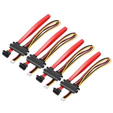 30cm PH2.0 4 Pin to SATA 7+15 Pin Power Cable, 4Pack 270 Degree SATA Right Angle picture