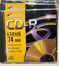 Lot of 9 - Memorex CD-R 650MB 74min Professional Recordable Compact Discs Gold picture