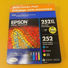 Epson 252XL Black & 252 Color Ink Cartridge Value Combo Pack 02/2020 picture