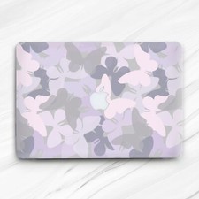Purple Butterfly Silhouettes Cute Hard Case For Macbook Air 13 15 Pro 16 14 Neo picture