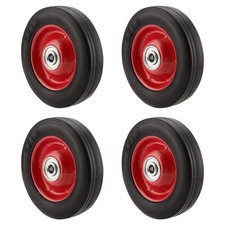 MOUYAT 4 Pack 6 Inch Solid Rubber Replacement Tires, Flat Free Hand Truck Wheel picture