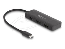 Delock USB Type-C Splitter DP Old Mode to 3 x HDMI MST 4K 60Hz Cable 88040 picture