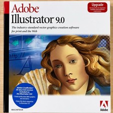 Vintage Adobe Illustrator 9.0 Upgrade BIG BOX SEALED Macintosh Mac Software picture