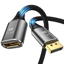 8K Displayport Extension Cable 3Feet, Displayport 1.4 Male to Female Extension C picture