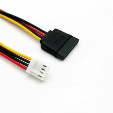 1x SATA 15 Pin Female to 4 Pin Floppy FDD Female Jack Power Connector Cable 15cm picture