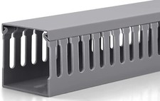 3x3in Cable Raceway, 6.6FT(2xL3.2FT) Large Wire Tray, PVC Cord Hider for Networ picture