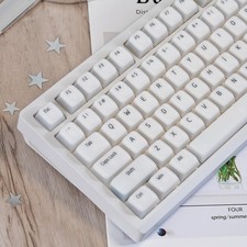 113 Keys White Pudding Silicone Keycaps Custom Shine Through Cherry Profile picture