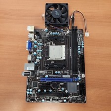 MSI FM2-A55M-E33, Socket FM2, AMD Motherboard w/ Fan and a6-5400  NO IO Plate picture