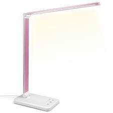 Desk Lamp, LED Desk Light with 10 Brightness Levels, 5 Color CLASSIC Pink picture