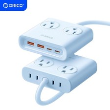ORICO Extension Cord 4 AC +2 USB-A +2 Power Brick 25W Power Strip Power Brick US picture