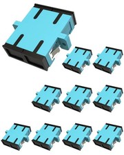 10pcs SC to SC Female Fiber Optic Coupler Duplex Multimode/Singlemode Compatible picture