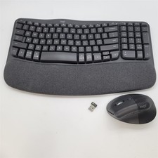 Logitech Wave Keys - Ergonomic Wireless Keyboard - Graphite [920-013610] *READ*  picture