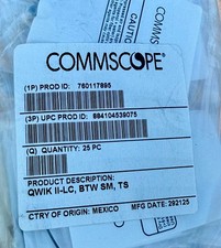 Commscope SM fiber ends QWIK II-LC, BTW SM, TS  Singlemode (25)New picture
