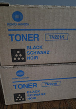2 OEM Konica Minolta TN221K Black Toner Cartridges C227 C287 A8K3130 picture