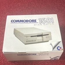 Commodore 1581 Floppy Disk Drive Original Box & Foam Inserts picture
