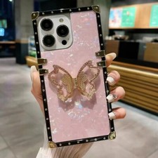 Diamond Butterfly Stand Cover Case For Xiaomi POCO X6 X7 Redmi Note 11 12 14 13 picture