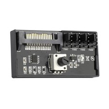 SATA Power 4 Port PWM Fan Hub Controller 12V 60W Adjustable Speed PC Cooling picture