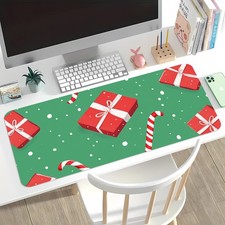 1pc 2D Holiday Edition Christmas High-Quality Durable Rubber Mouse Pad, Suitab picture