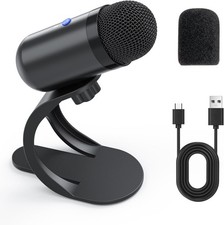 USB Computer Microphone Plug and Play Desktop Condenser Mic with Mute Button picture
