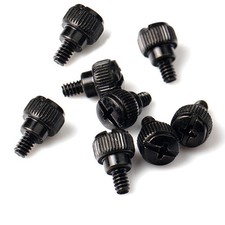 8pcs PC Computer Case Thumbscrews 6-32 Thumb Screw Black picture